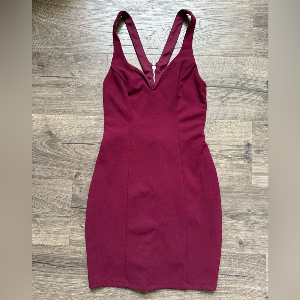 B.Darlin Burgundy Red Body-con Dress for Juniors